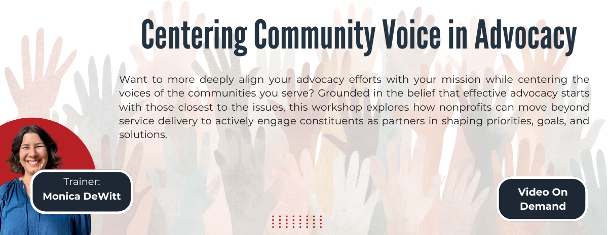On Demand: Centering Community Voice in Advocacy